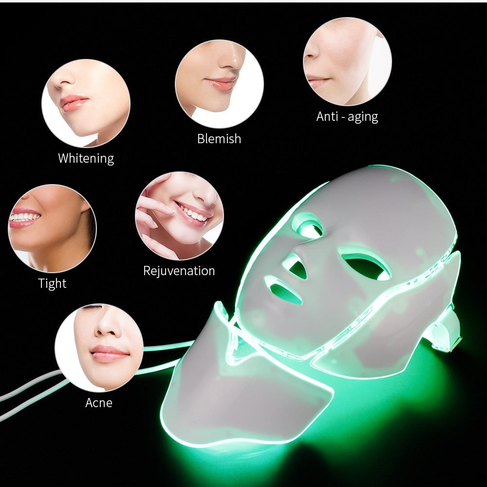 LED Face Mask For Healthier Skin- 7 Color Wavelengths