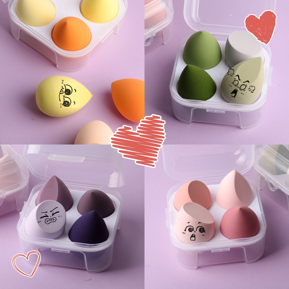 4 piece Makeup Sponge Set